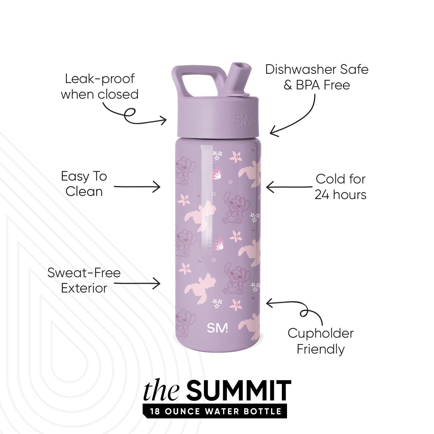 Summit Kids Water Bottle with Straw Lid